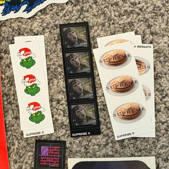 Supreme Sticker Lot 84 Pcs Box Logo 100 Bill Bikini Radio Art Stickers Authentic - Picture 5 of 14